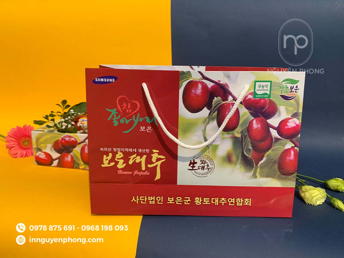Mẫu túi giấy trái cây bán sẵn 